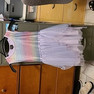 Rainbow tulle princess dress size 7/8